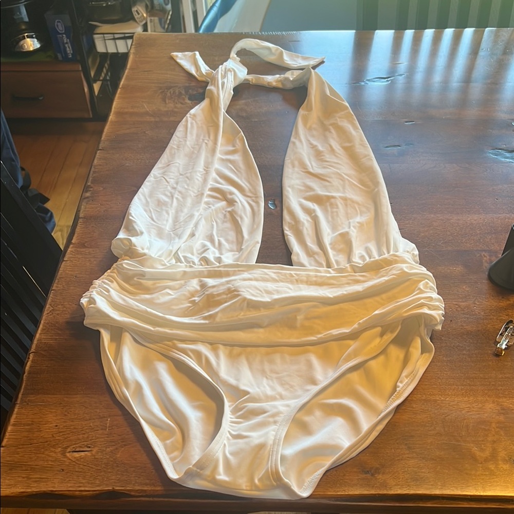 White Halter Swimsuit